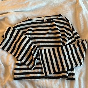 Striped Sweater with Bell Sleeves